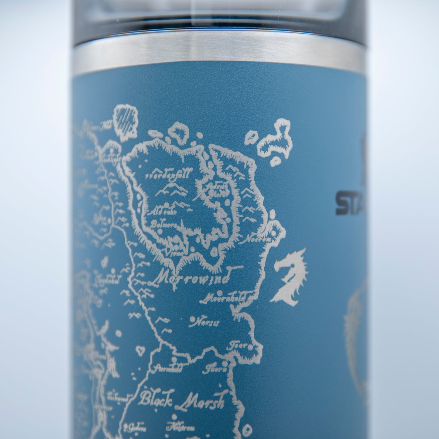 a can of beer with a map on it