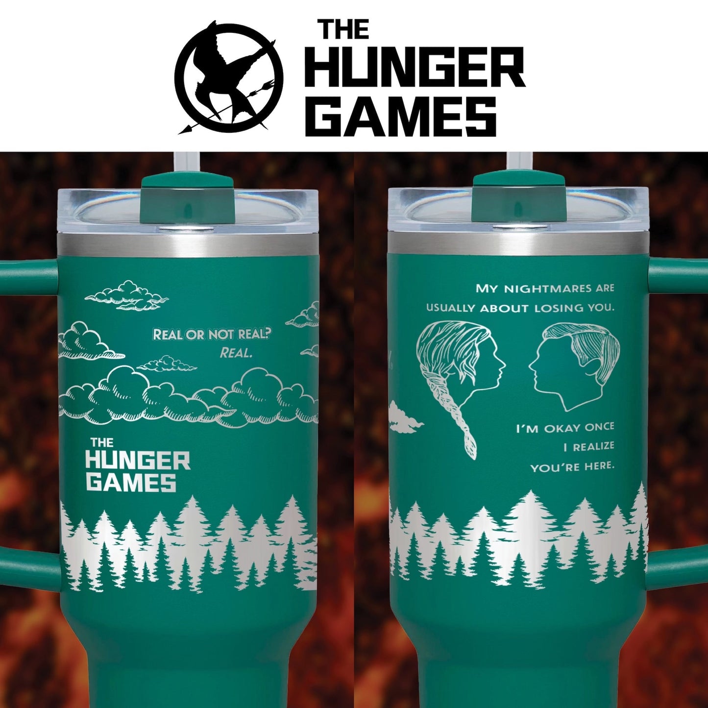 Hunger Games Laser-Engraved Tumbler