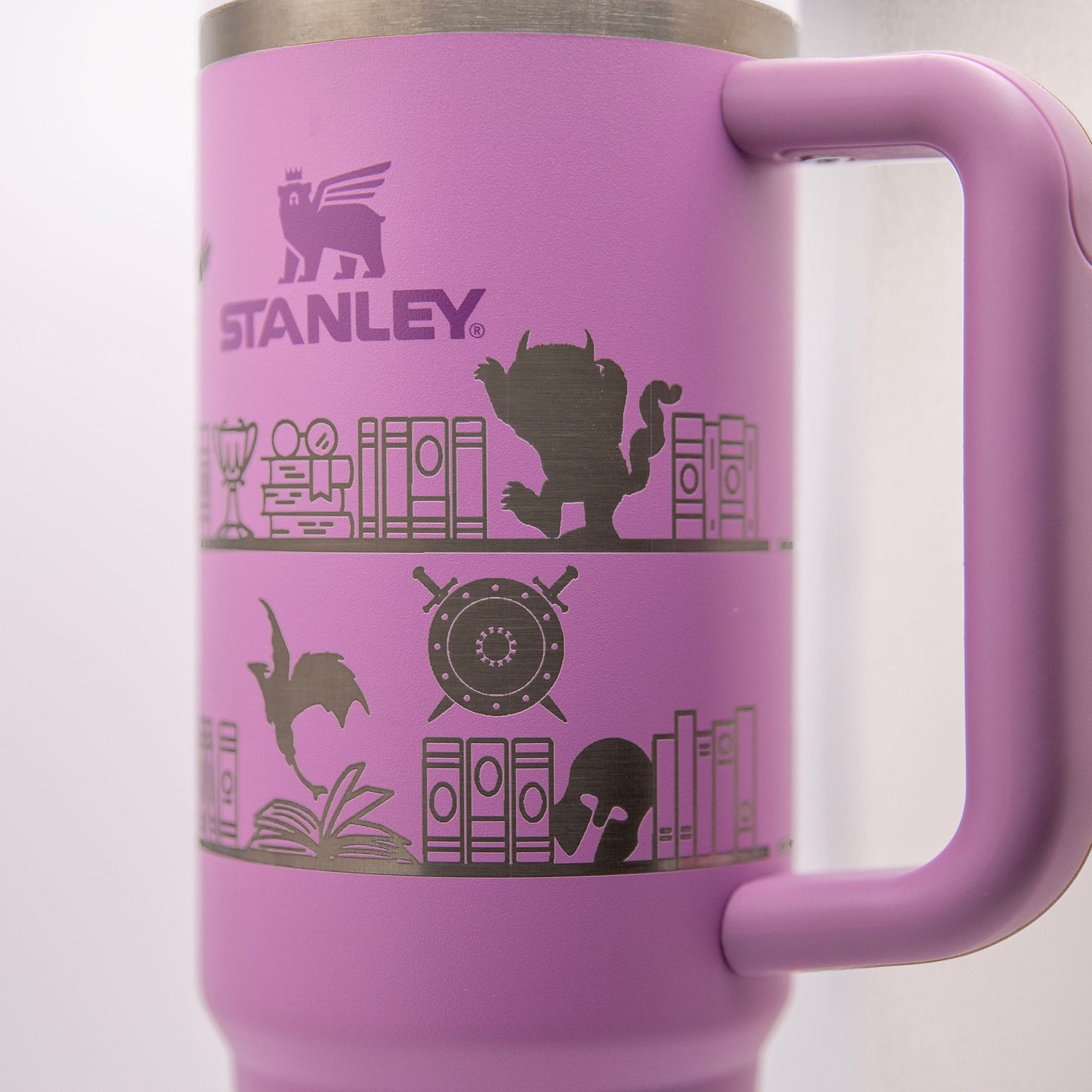 Fantasy Bookshelves Laser-Engraved Stanley Tumbler