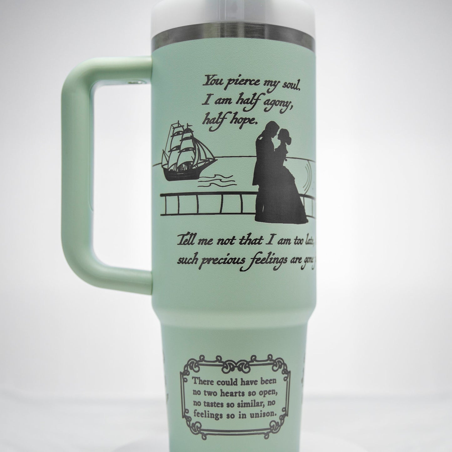 Persuasion by Jane Austen Engraved Stanley Tumbler Design