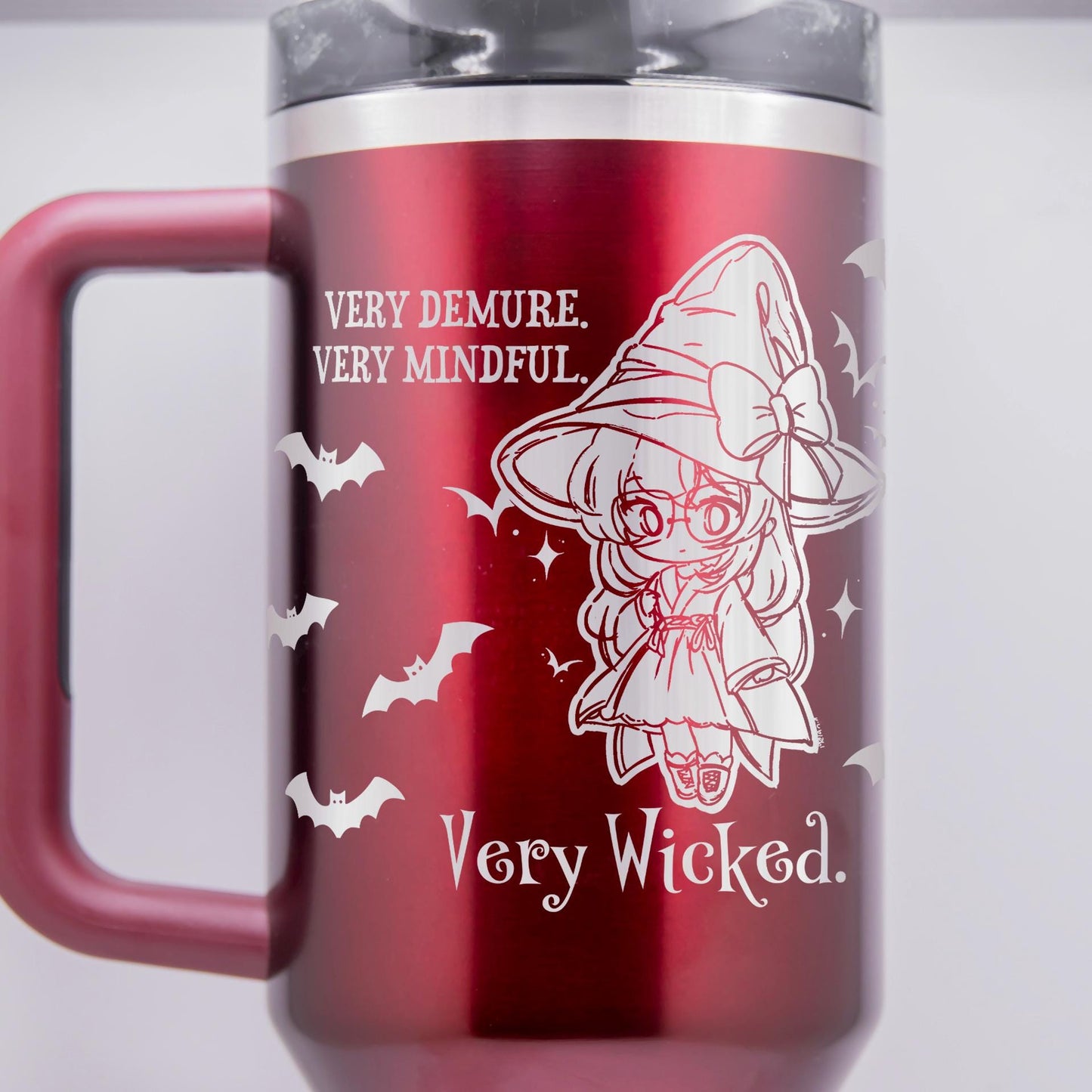 Very Demure Very Mindful Very Wicked Personalized Halloween Engraved Stanley Tumbler