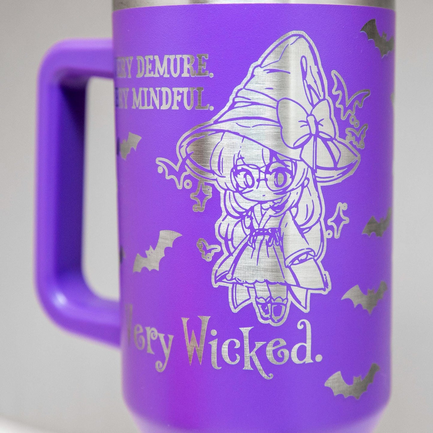 Very Demure Very Mindful Very Wicked Personalized Halloween Engraved Stanley Tumbler