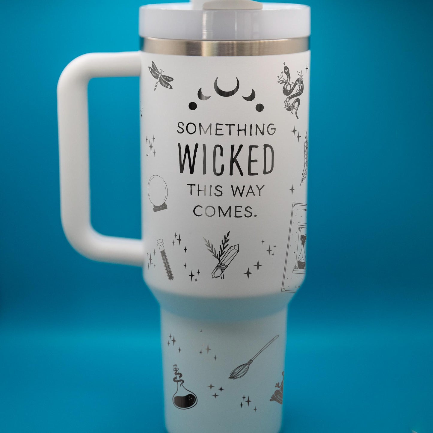 Something Wicked This Way Comes Halloween Tumbler with Macbeth Quote from Shakespeare