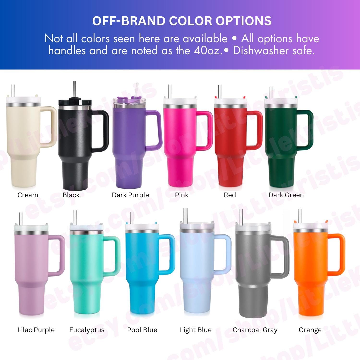 the color options for a travel mug