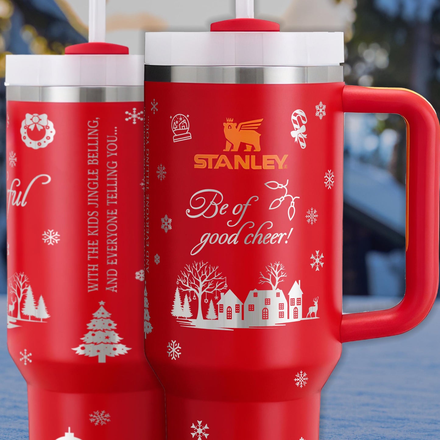 Stanley or Yeti Engraved Christmas and Holiday Cups: Most Wonderful Time of the Year