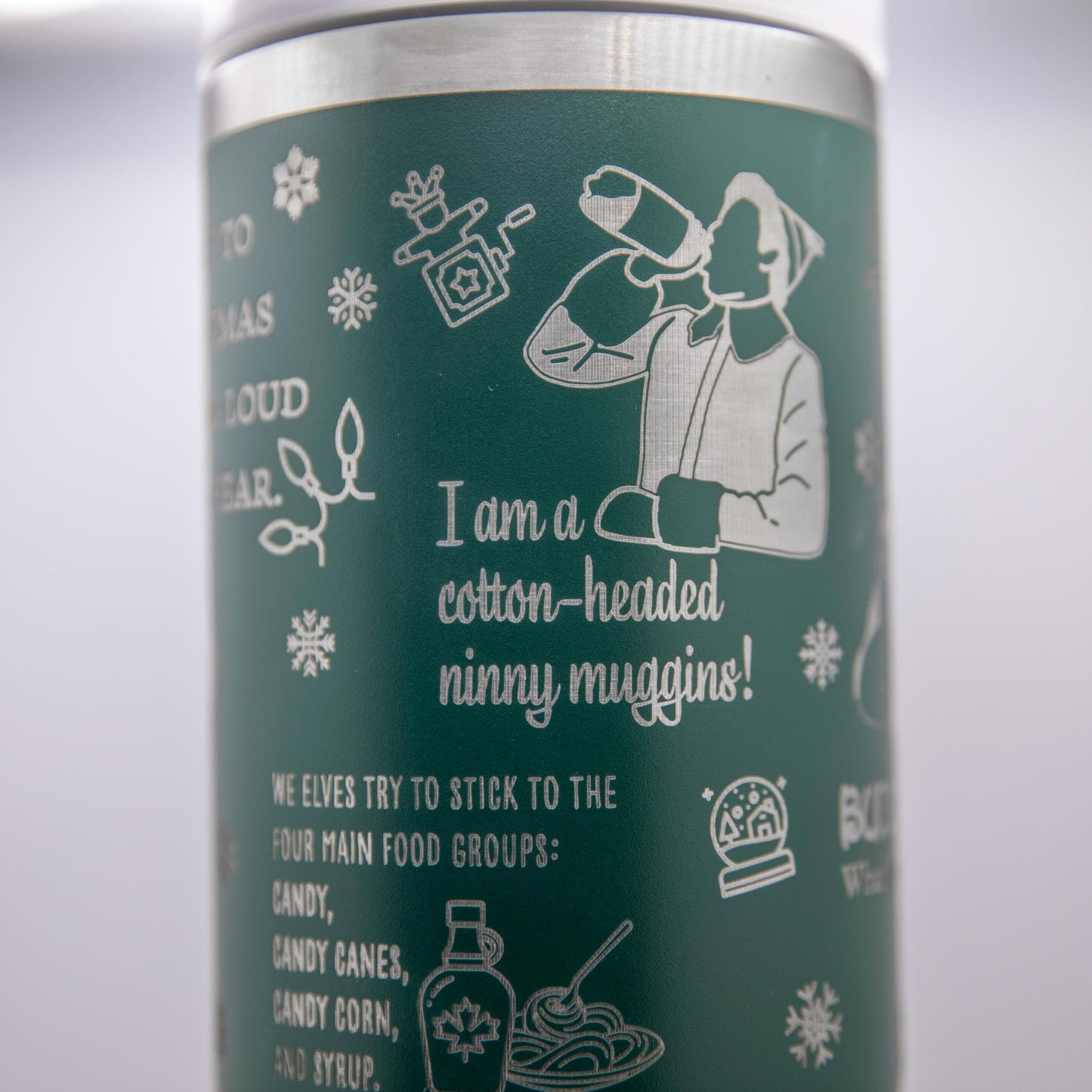 Elf Buddy Movie Holiday Classic: Stanley or Yeti Engraved Christmas and Holiday Cups