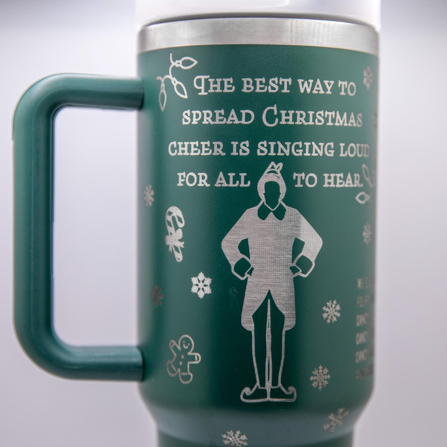 Elf Buddy Movie Holiday Classic: Stanley or Yeti Engraved Christmas and Holiday Cups